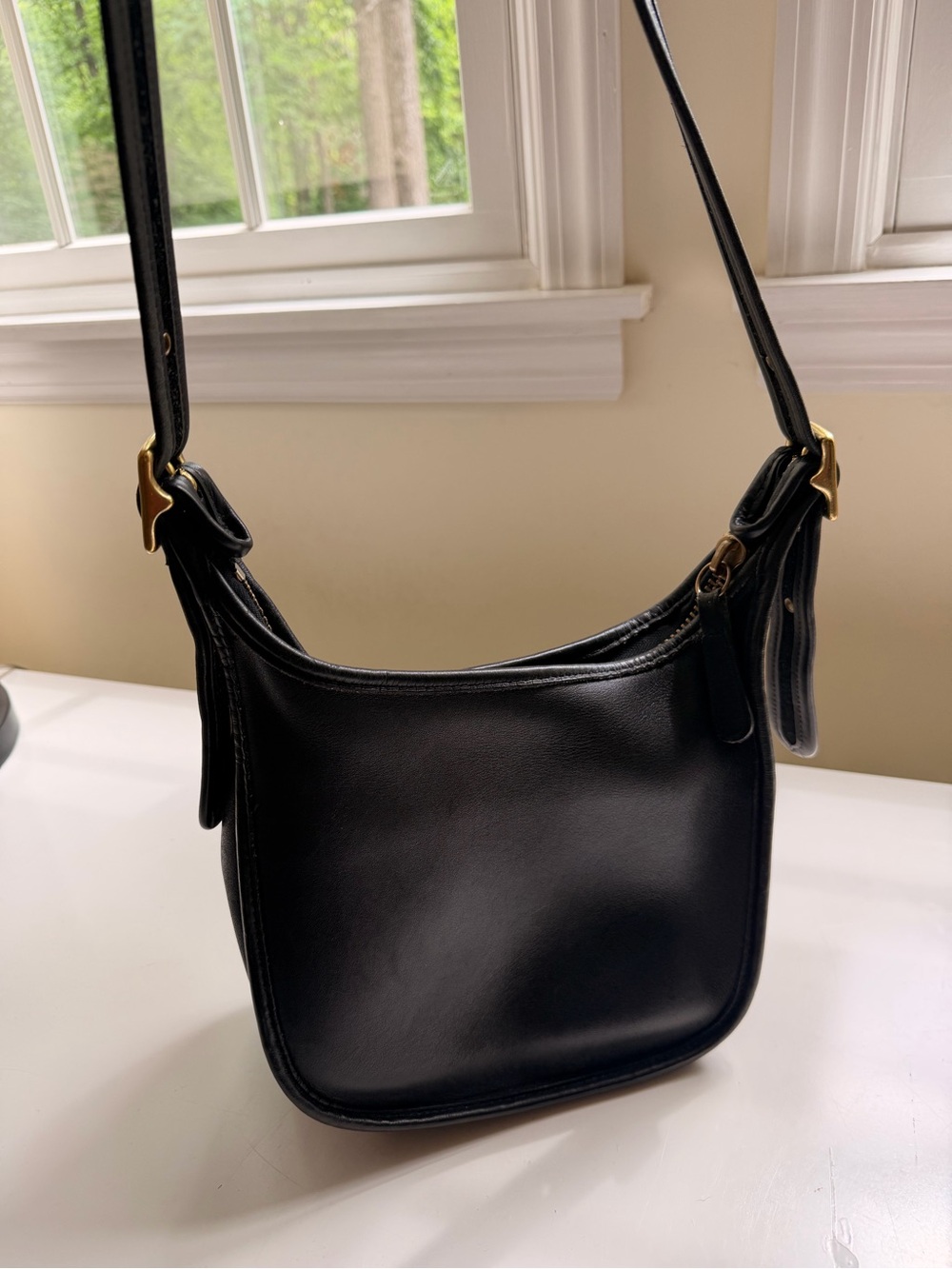 Coach Vintage, the Patricia, Black Leather Shoulder Bag, 9950